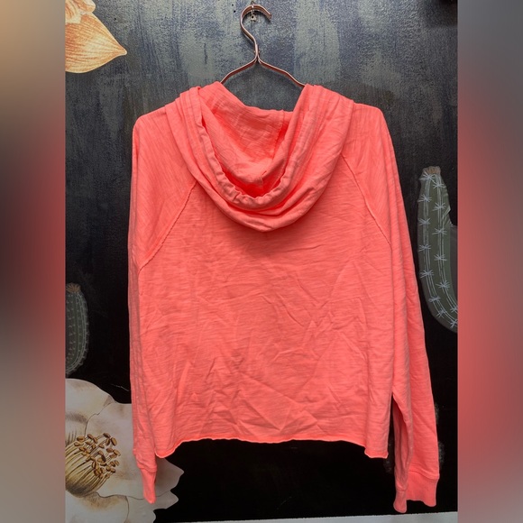 VICTORIA SECRET neon pink Summer Lounge Cotton Zip-Up - Picture 4 of 13